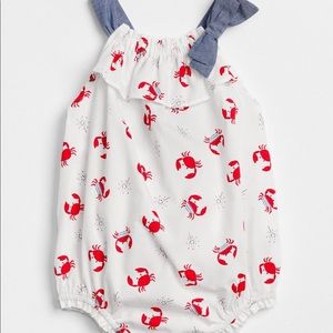 Baby Gap Crab Ruffle One Piece. 0-3 Months
